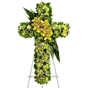 Standing Cross Funeral Spray