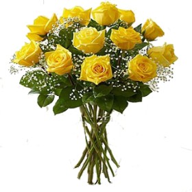 12 Yellow Roses